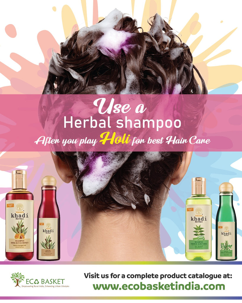 Eliminate the concern of post-Holi hair deterioration with our trio of herbal haircare products!