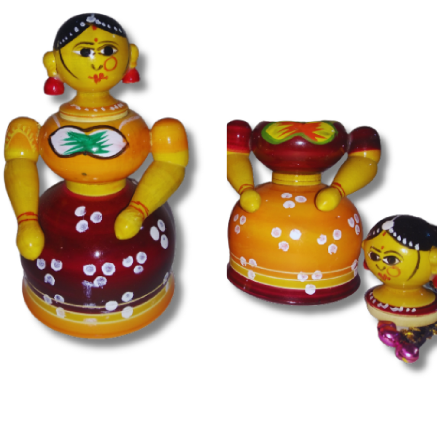 Authentic Etikoppaka Toys: Handcrafted Wooden Masterpieces for Play and Decor - Butta Bumma Doll