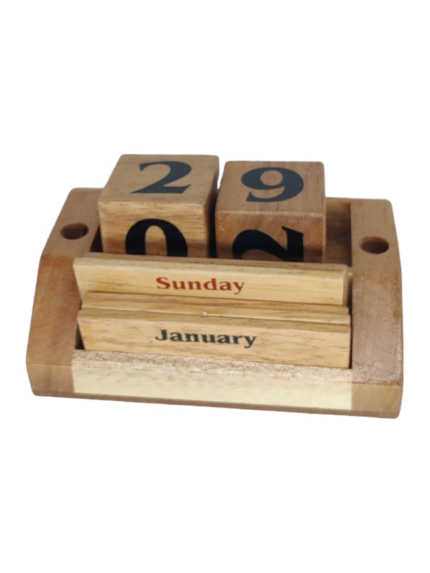 Wooden Date Changer - ECOBASKETINDIA