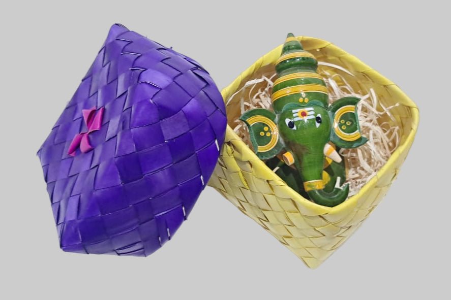 Wooden Ganesha Box - ECOBASKETINDIA