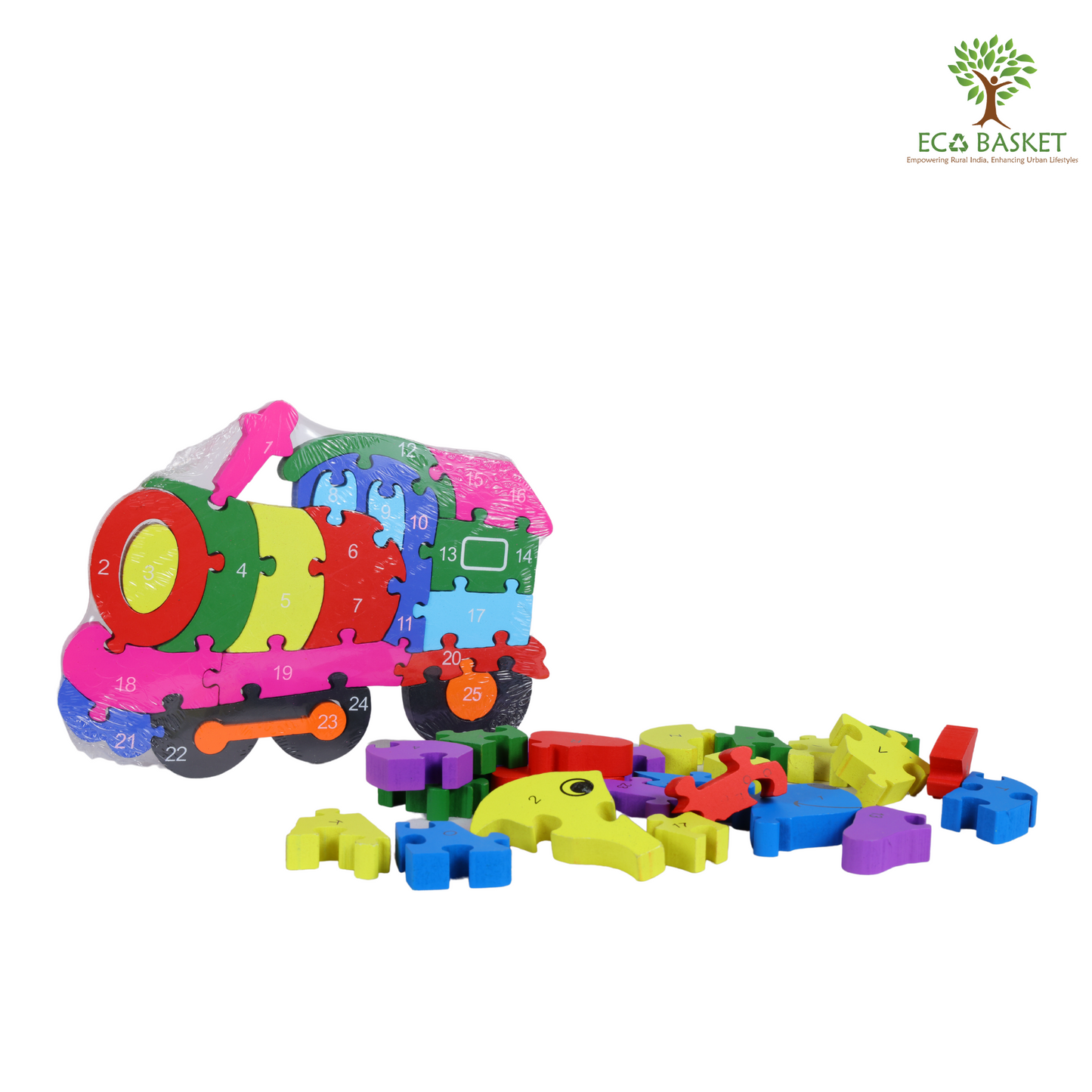 Wooden Train Puzzle Block