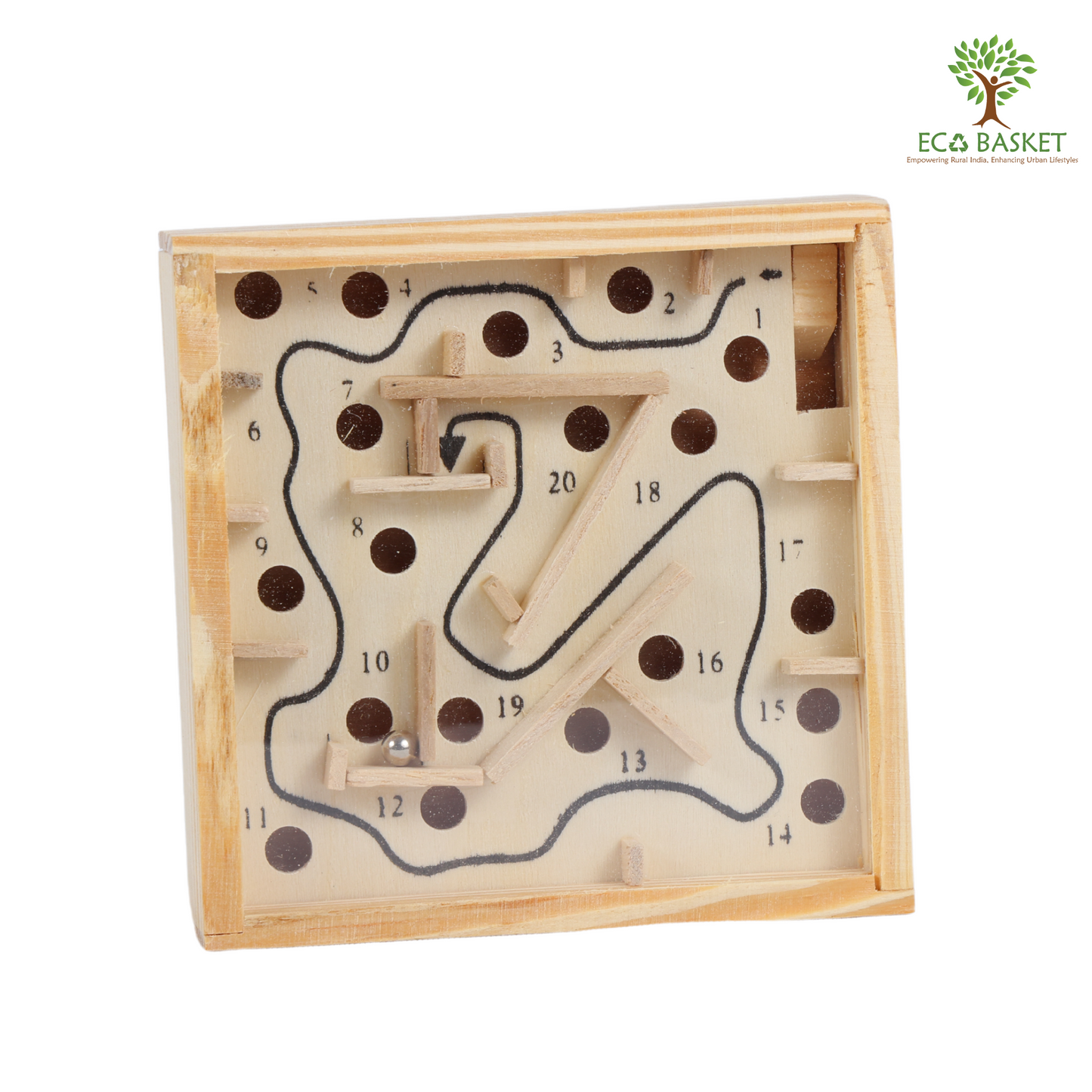 Wooden Ball Square Puzzle