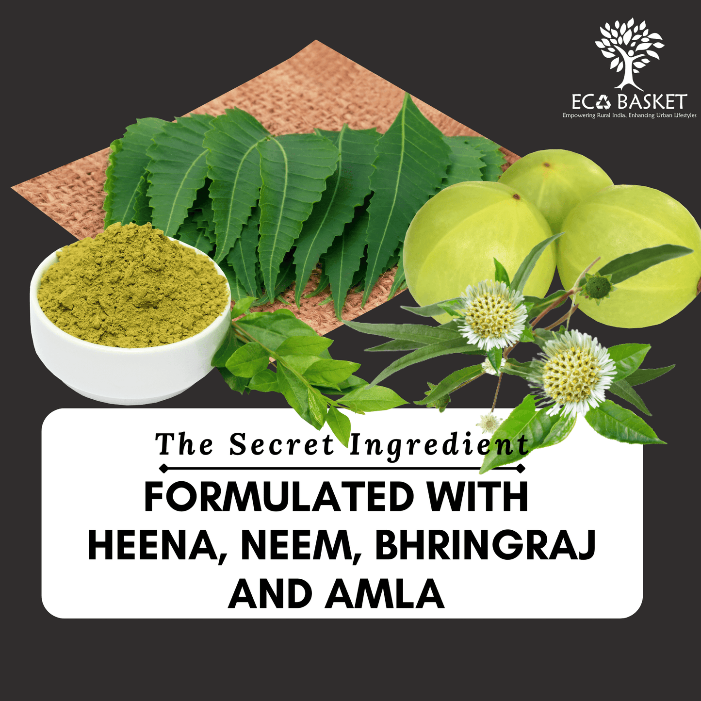 Vagad's Khadi Herbal Gramodaya Pure Natural Black Mehndi For Hair - ECOBASKETINDIA