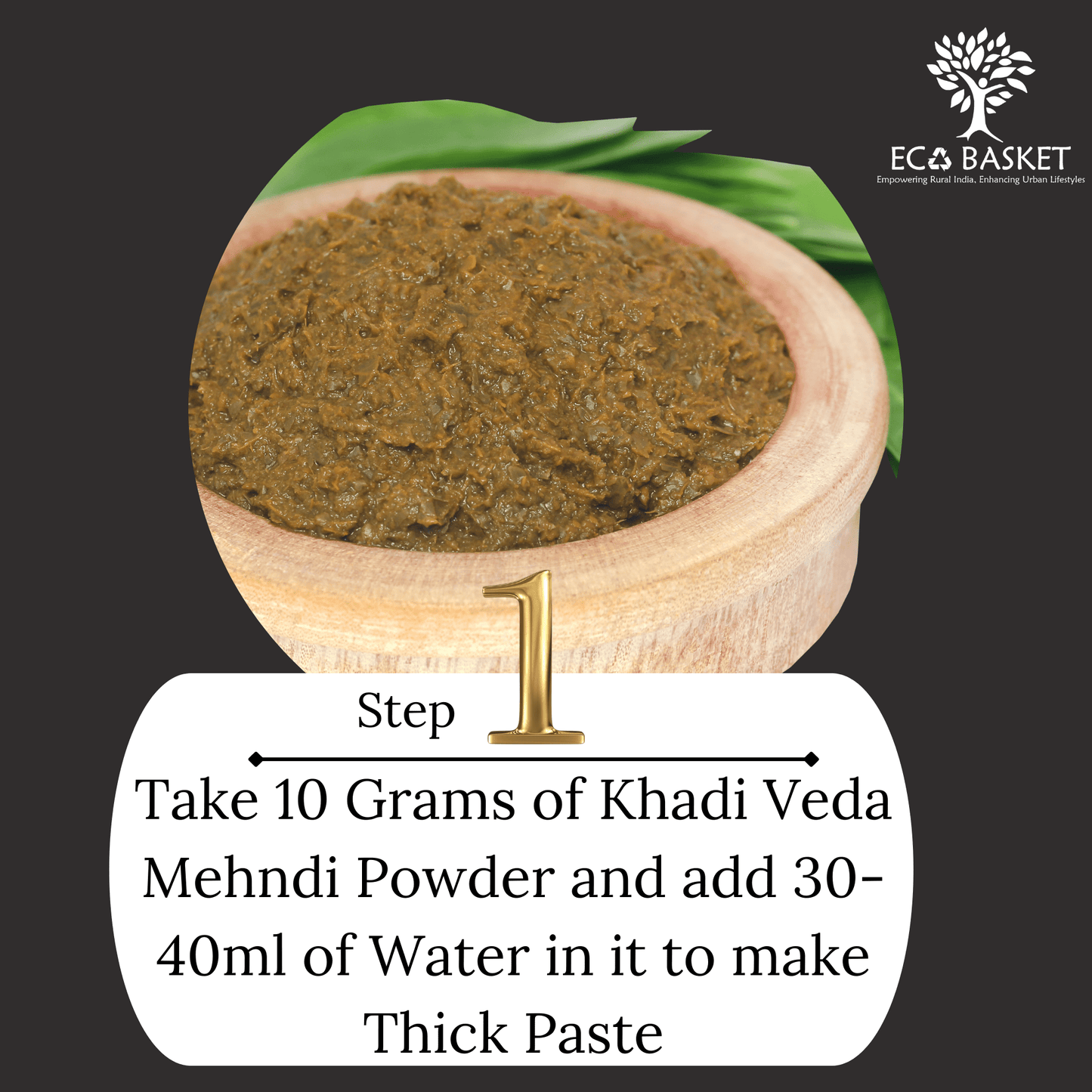 Vagad's Khadi Herbal Gramodaya Pure Natural Black Mehndi For Hair - ECOBASKETINDIA