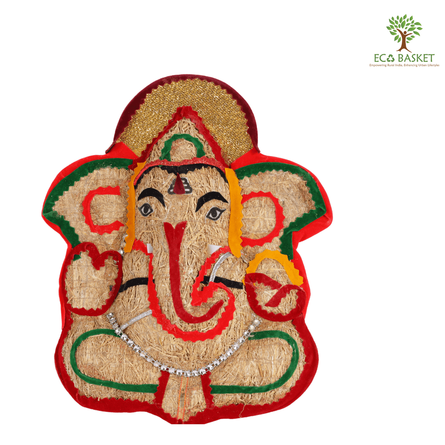 Vettiver Ganesha Wall Hanging - ECOBASKETINDIA