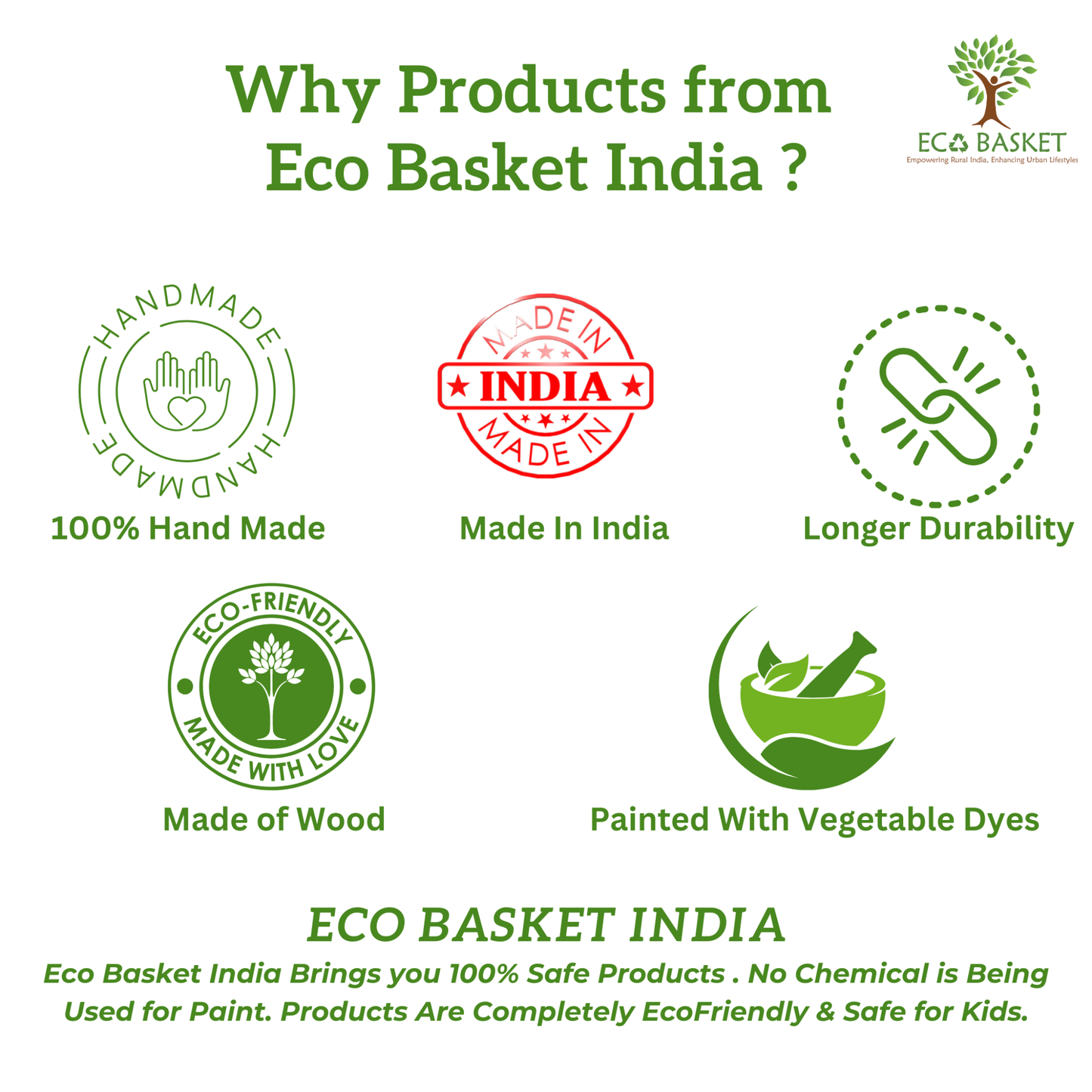 Wooden Cooking Set Small - ECOBASKETINDIA