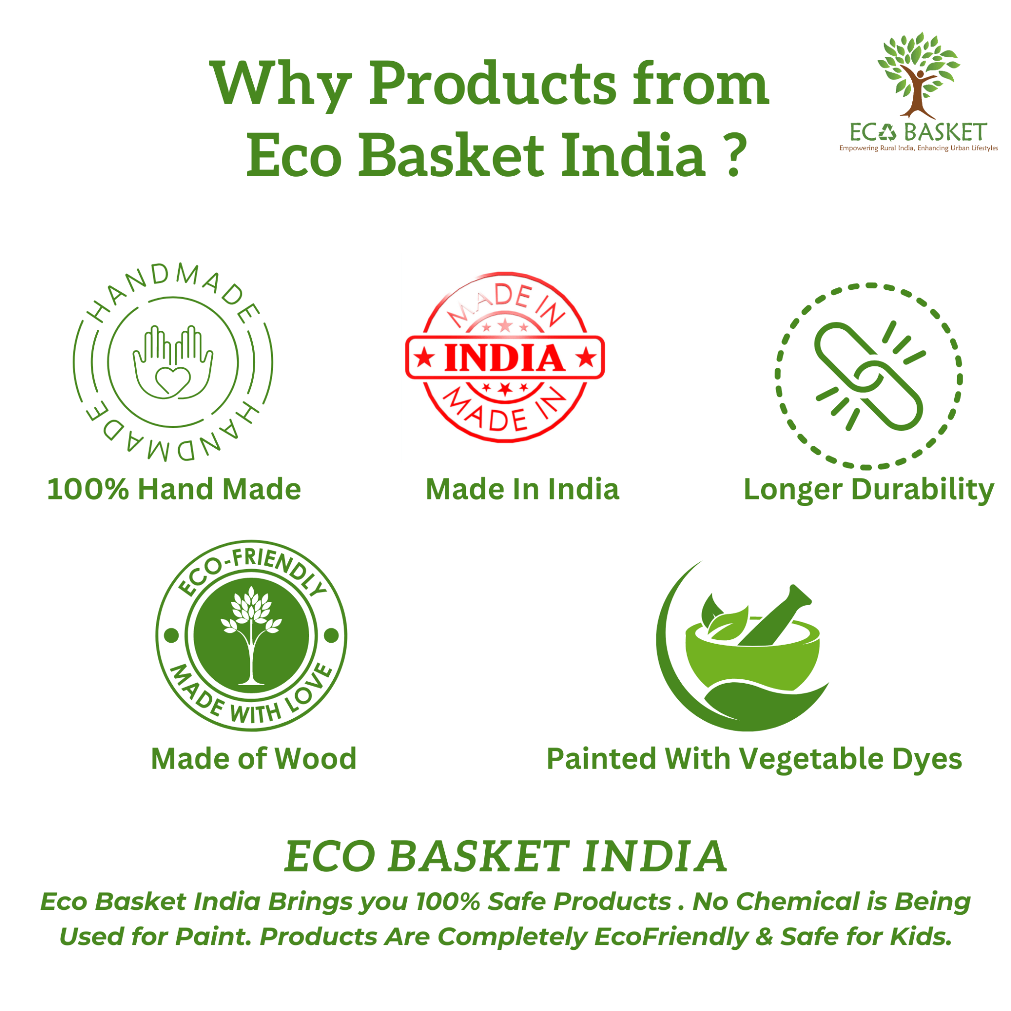Wooden Crane - Red, Set of 1 - ECOBASKETINDIA