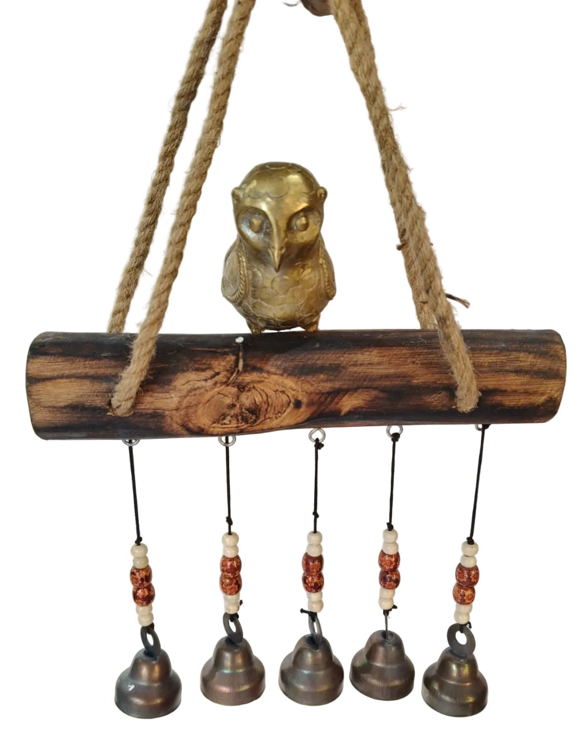 1 brass bird with 5bells - ECOBASKETINDIA