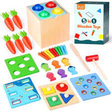 5 IN 1 WOODEN TOYS - ECOBASKETINDIA
