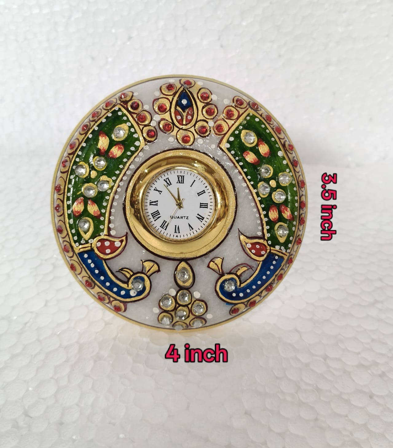 Marble round watch