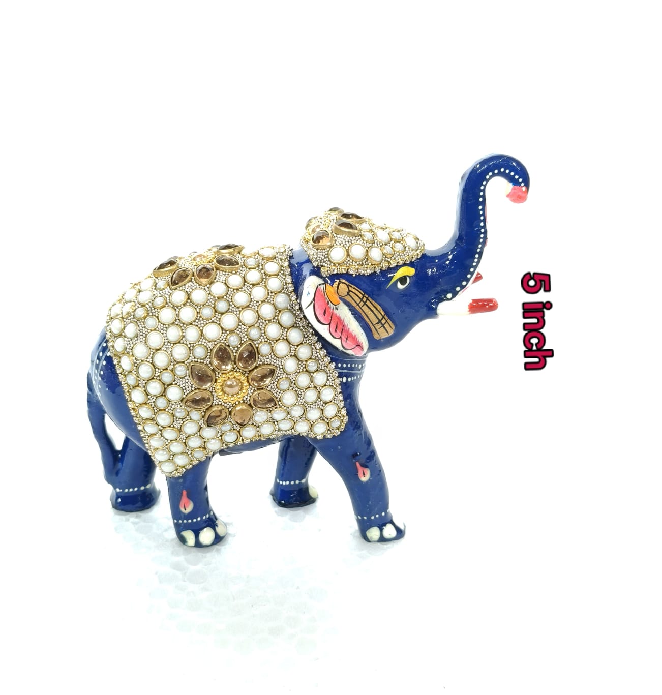 Metal stone elephant (5 inch)