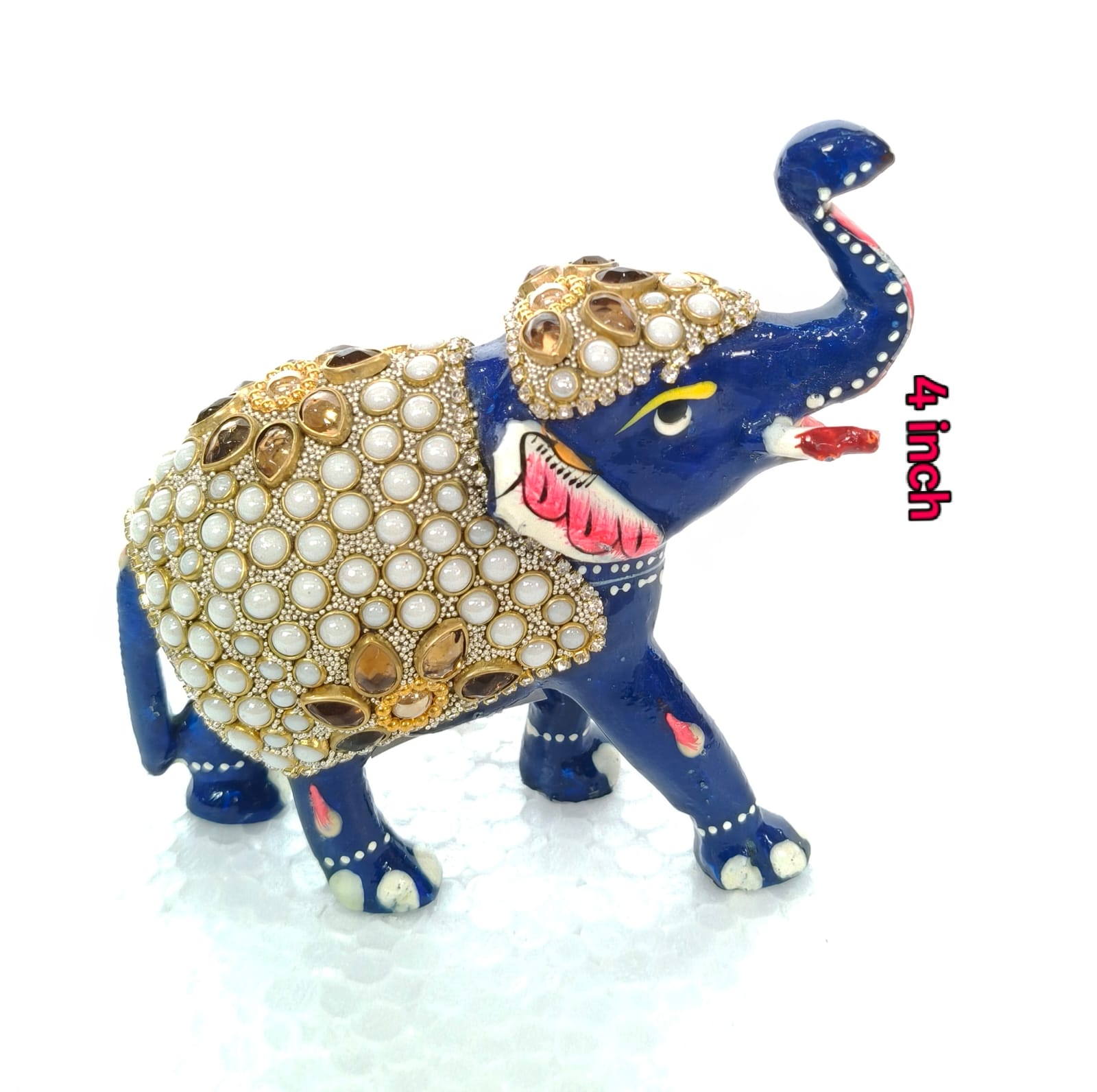 Metal stone elephant (4 inch)