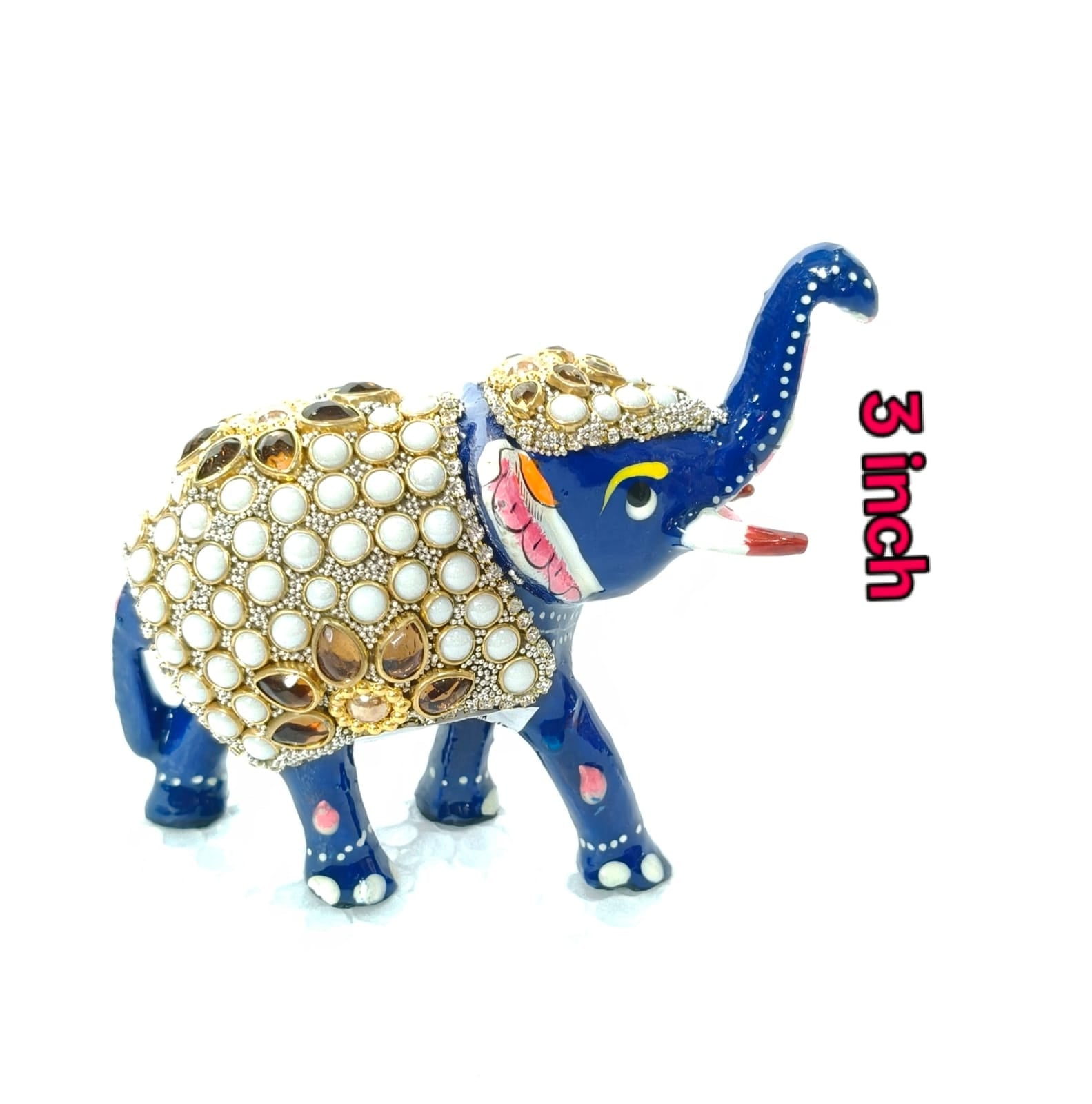 Metal stone elephant ( 3 inch)