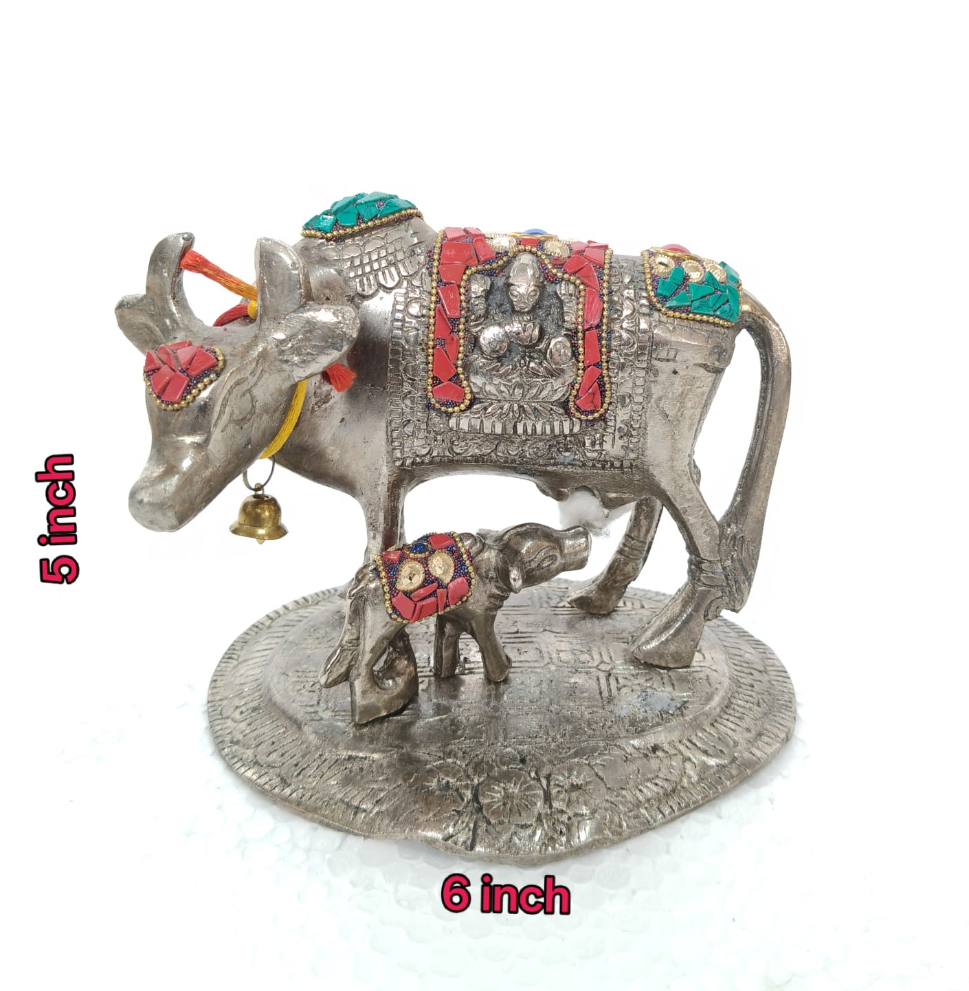 Metal cow & calf