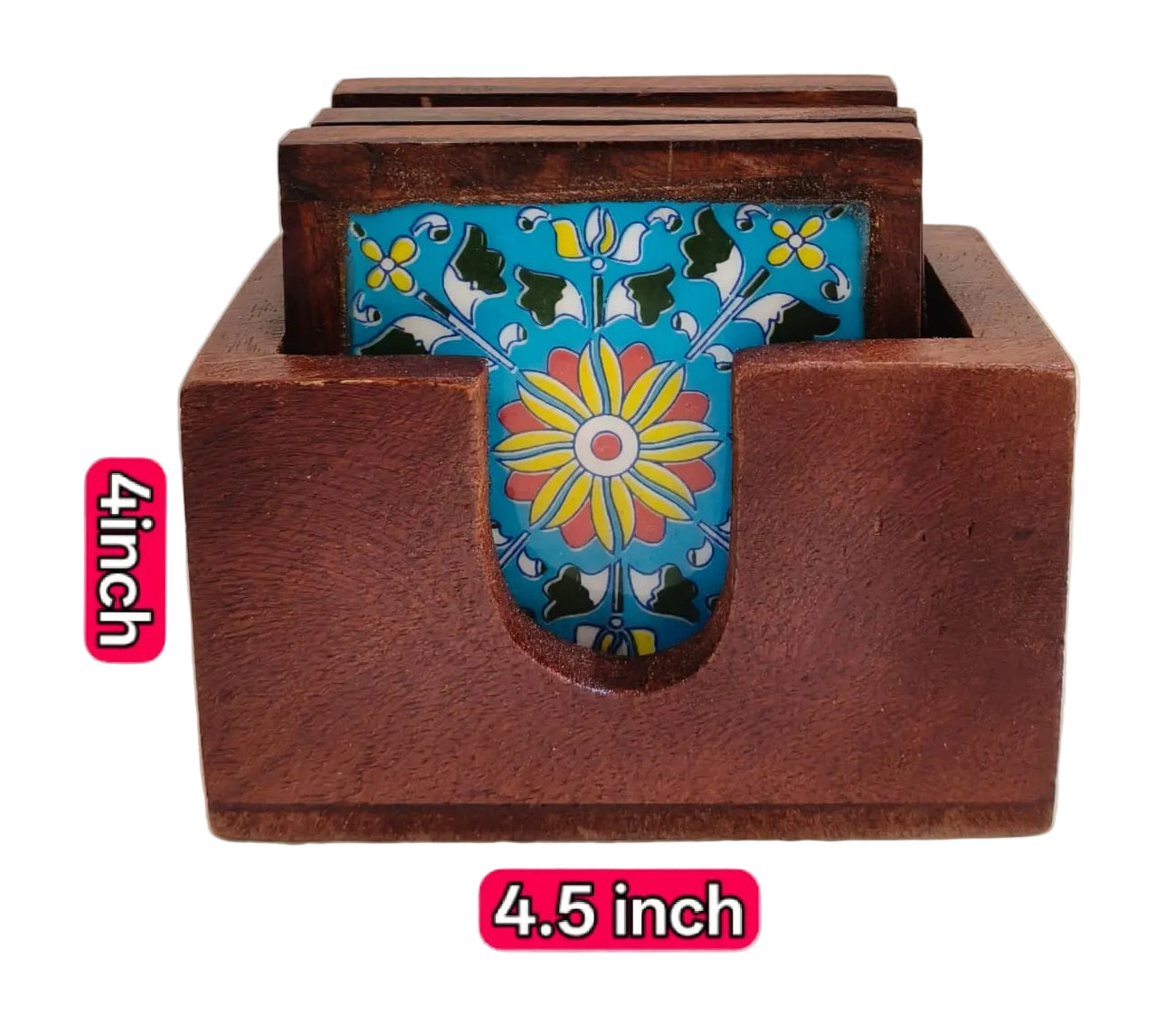 Wooden tea coaster