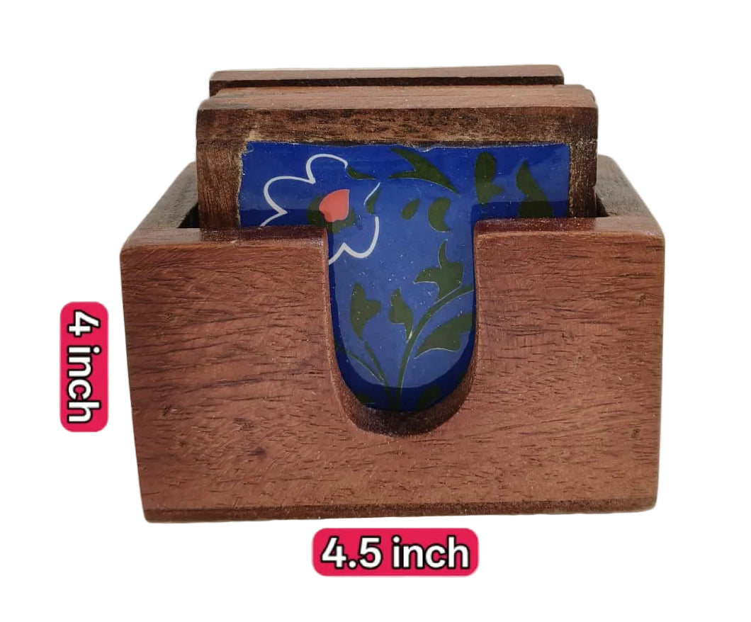 Wooden tea coaster