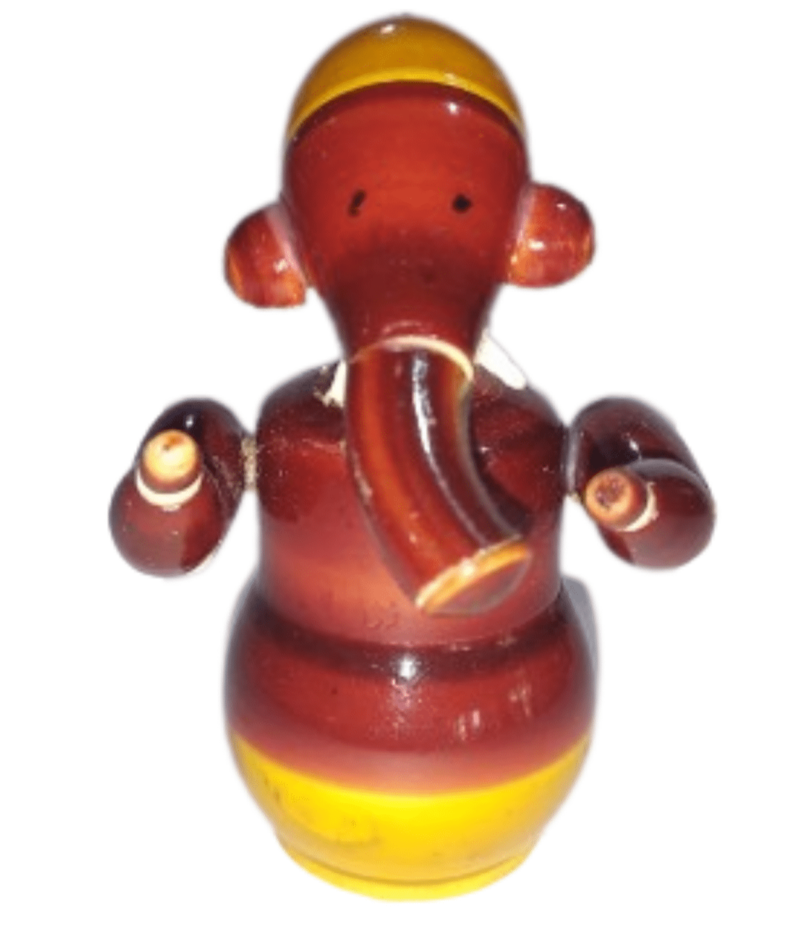 Authentic Etikoppaka Toys: Handcrafted Wooden Masterpieces for Play and Decor - Small Ganesha - Set of 5 - ECOBASKETINDIA