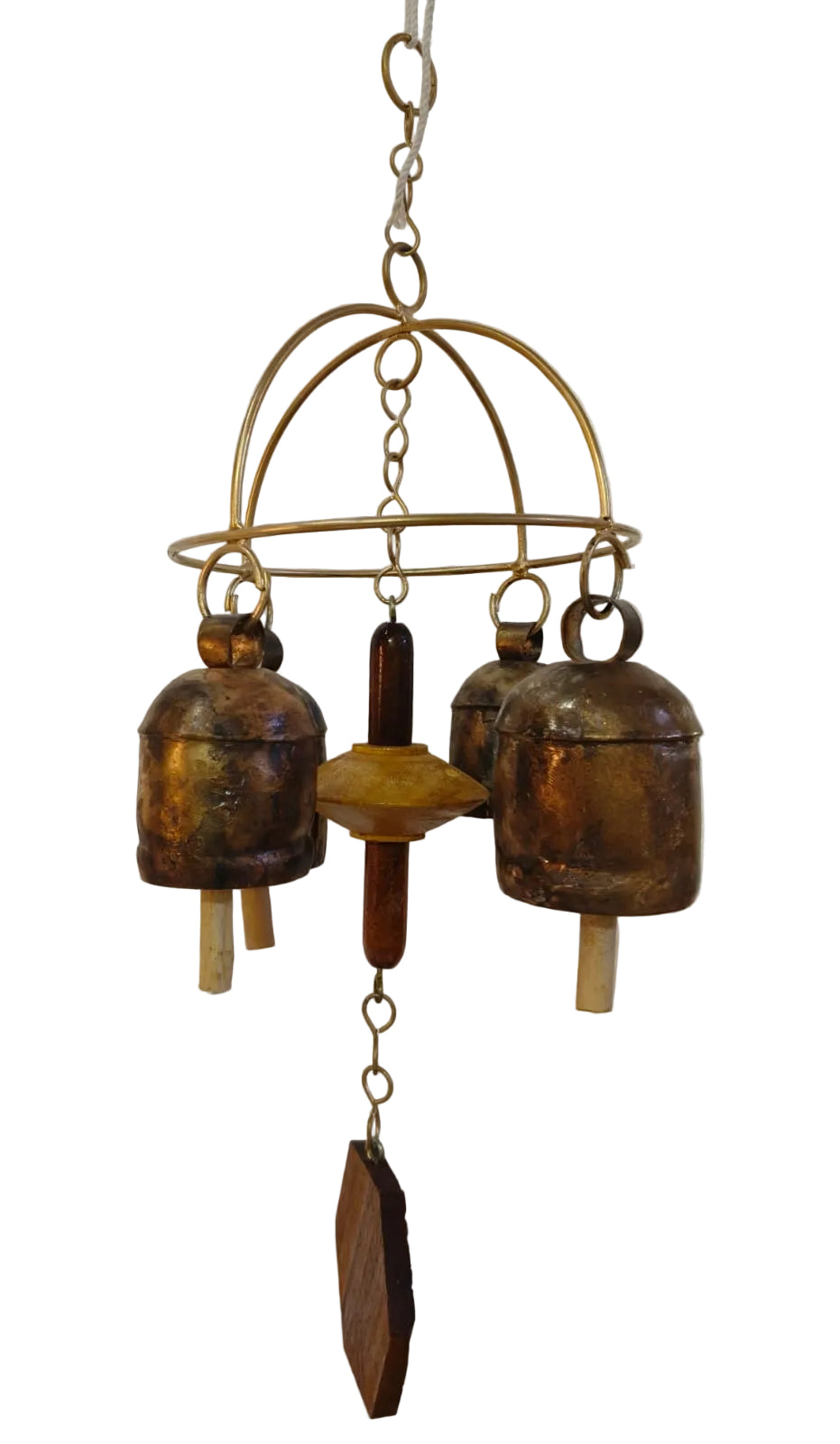 brass 4 bells 6inch wind chine