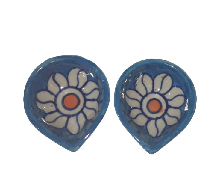 Ceramic Diya (Set) - ECOBASKETINDIA
