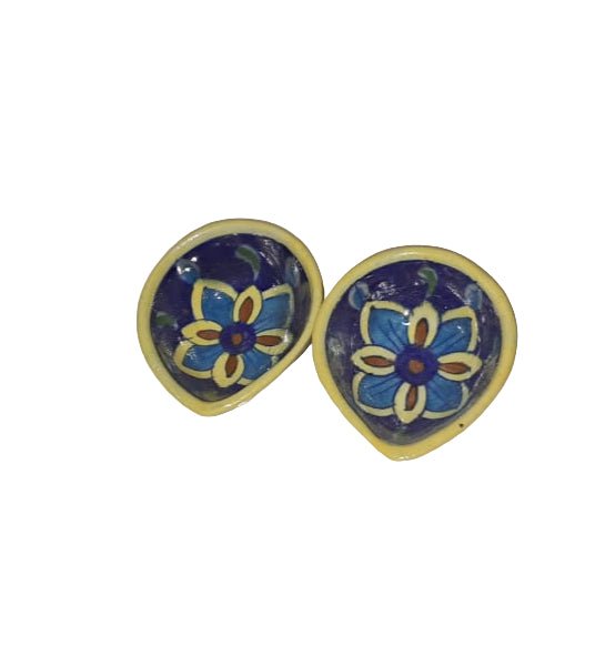 Ceramic Diya (Set) - ECOBASKETINDIA
