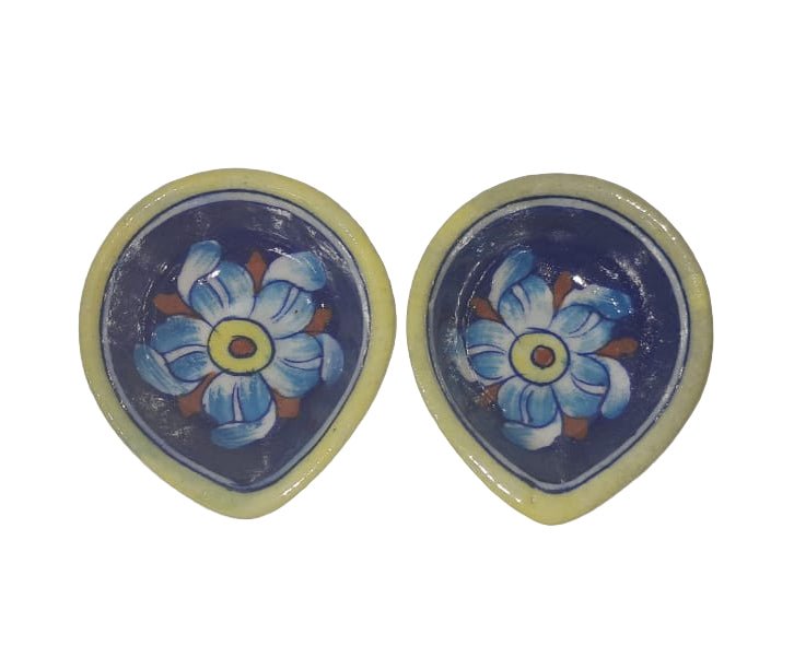 Ceramic Diya (set) - ECOBASKETINDIA