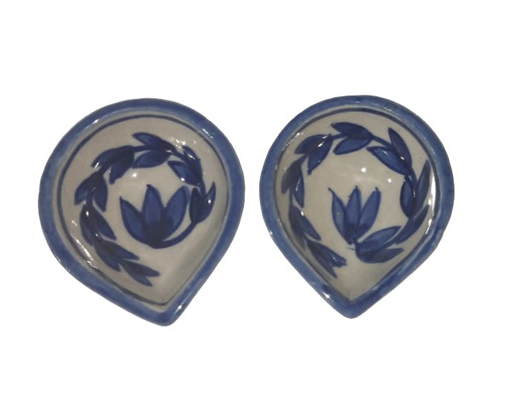 Ceramic Diya (Set) - ECOBASKETINDIA