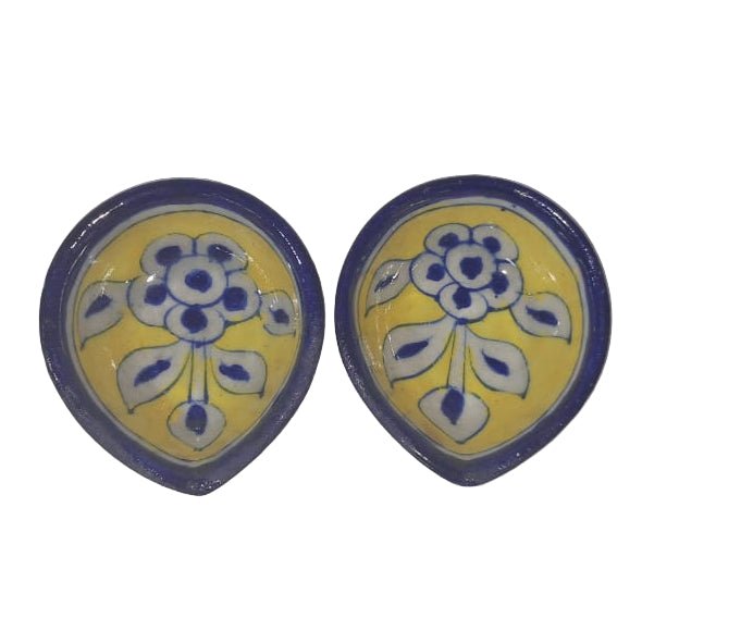 Ceramic Diya (set) - ECOBASKETINDIA