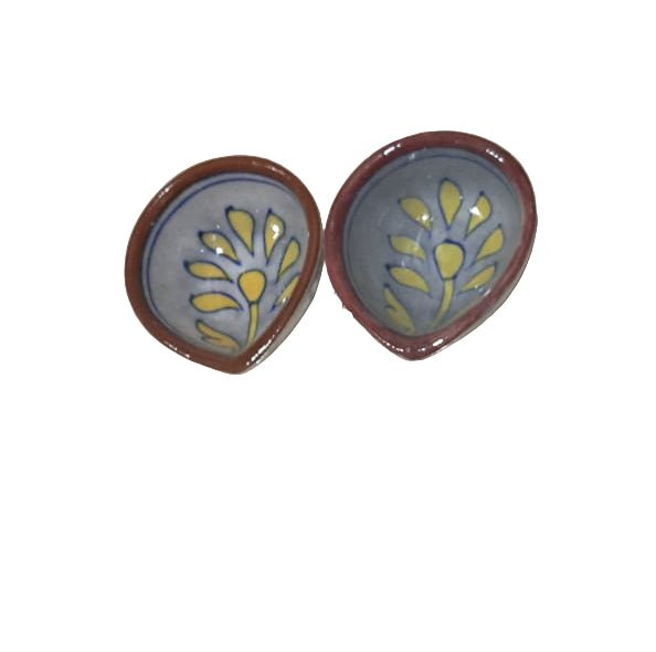 Ceramic Diya (Set) - ECOBASKETINDIA