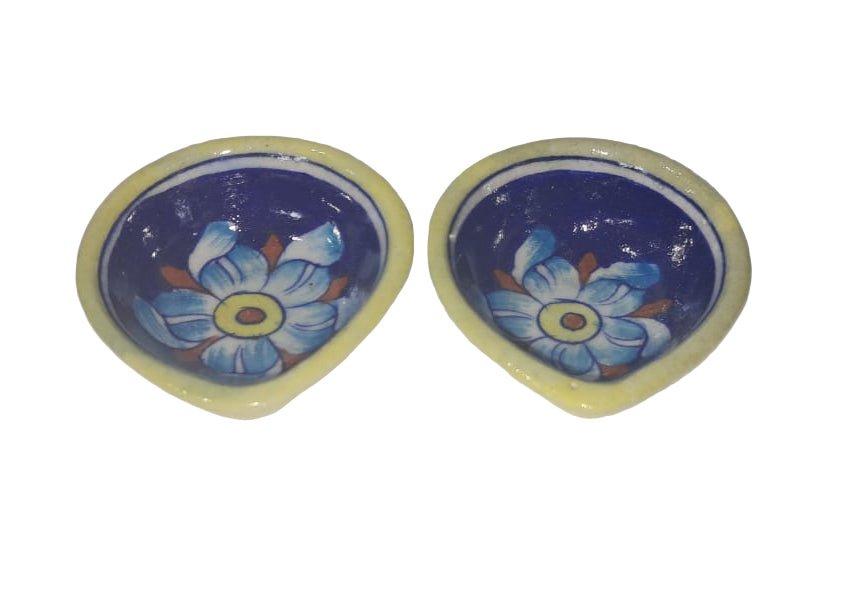 Ceramic Diya (set) - ECOBASKETINDIA