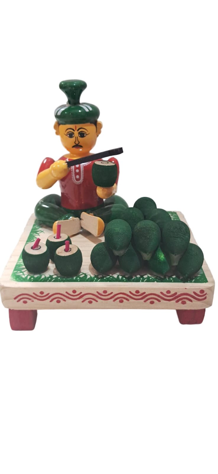 Coconut Selling Man (5 inch) - ECOBASKETINDIA