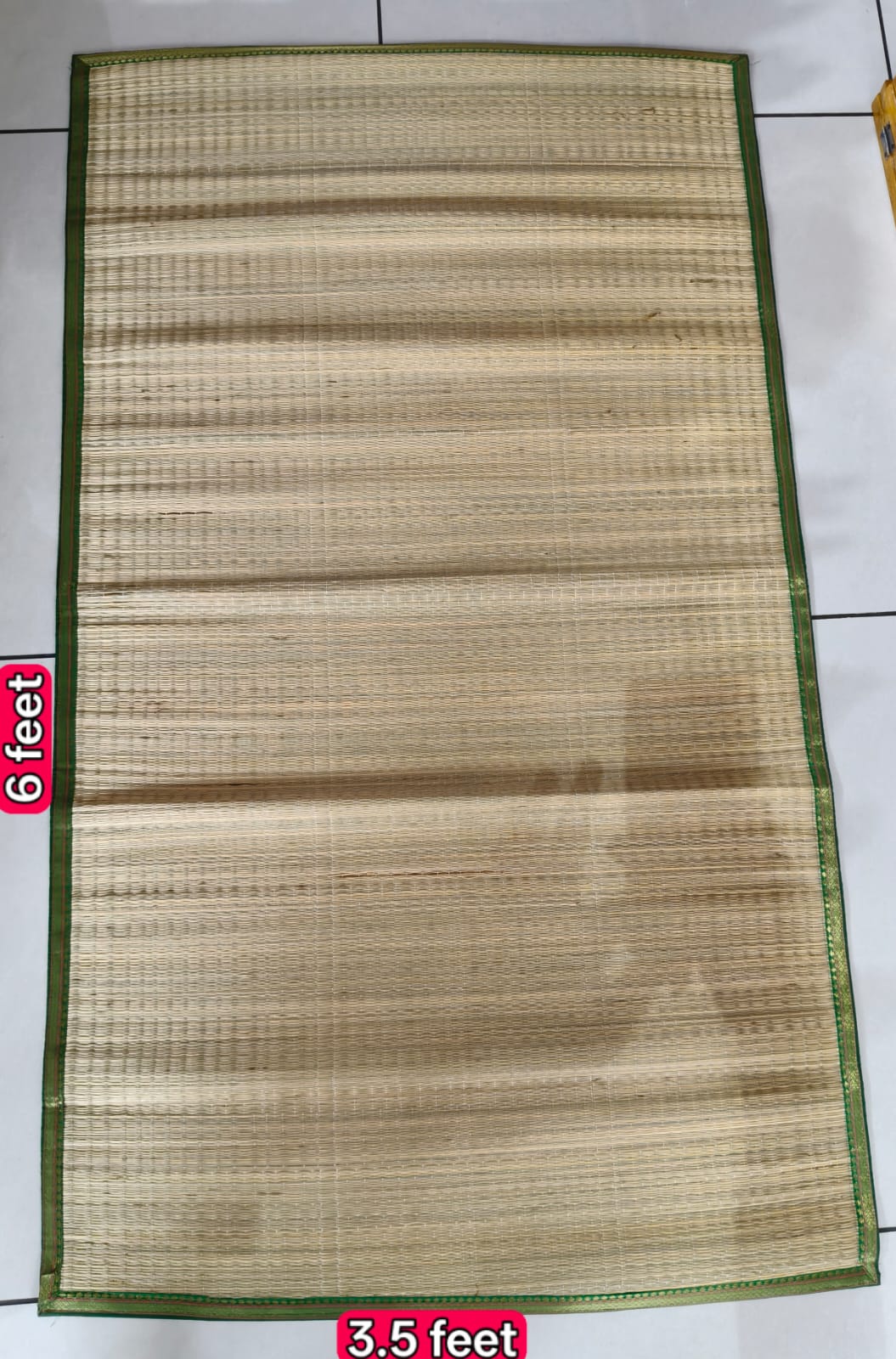 Floor mat with zari border - ECOBASKETINDIA