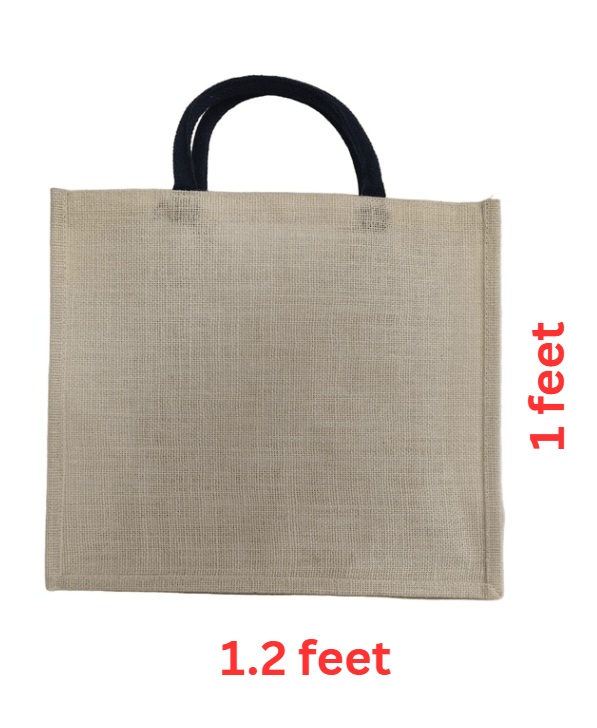 JUTE BAG - WHITE - ECOBASKETINDIA