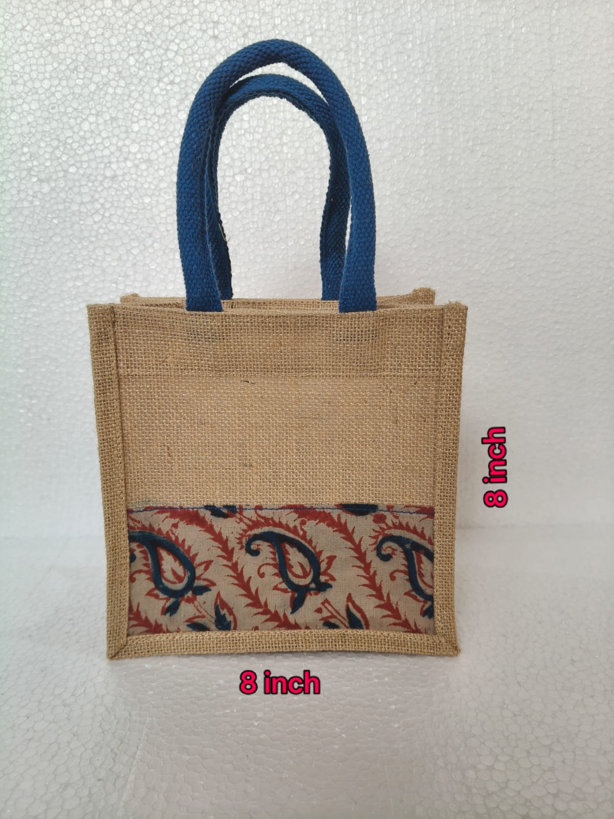 jute bag with kalamkari 8*8