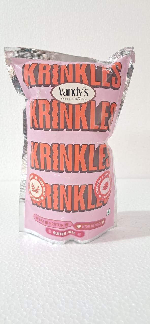 Krinkles Strawberry & Cream (100 gms) - ECOBASKETINDIA