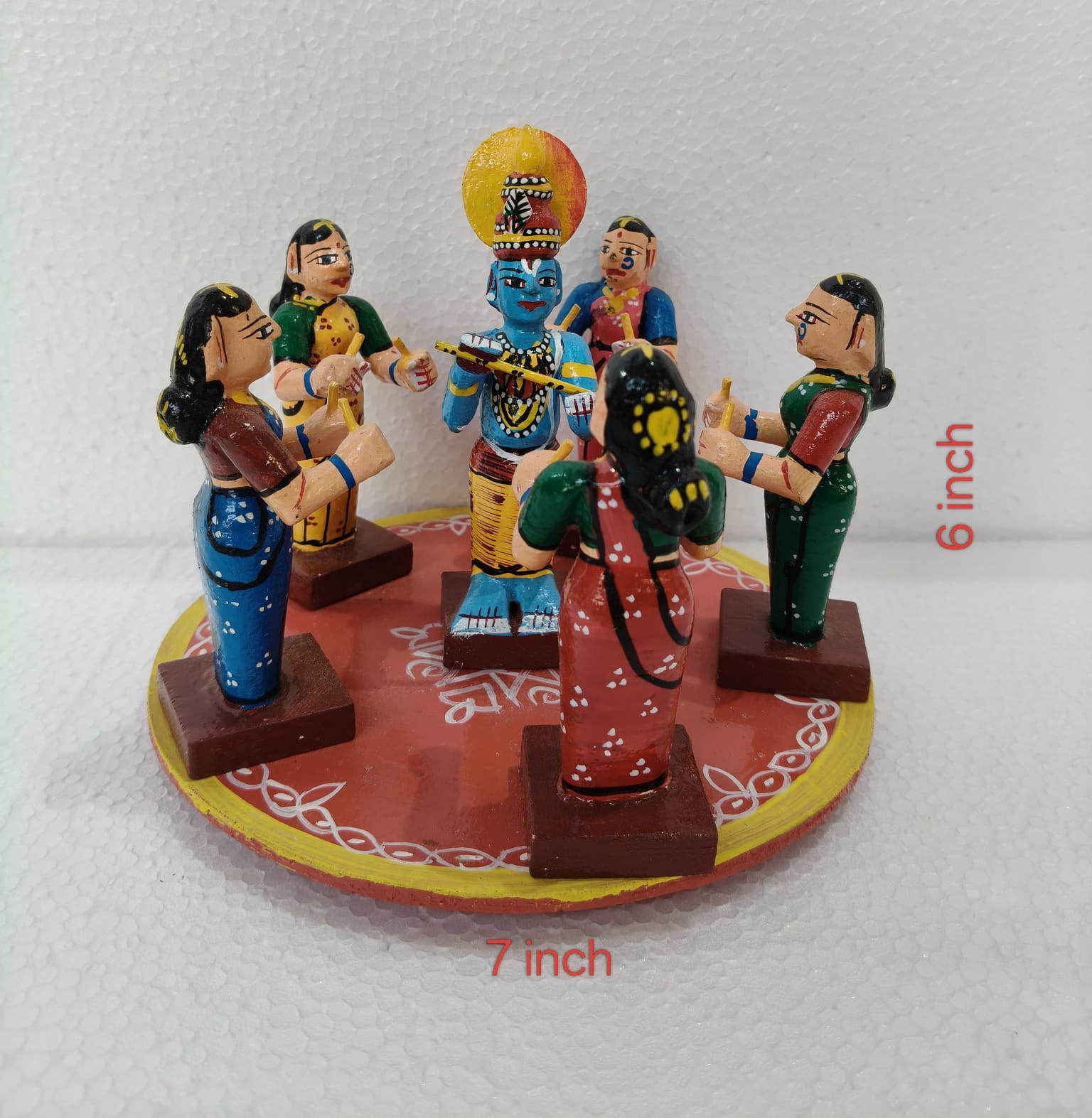 Krishna with gopikalu - ECOBASKETINDIA