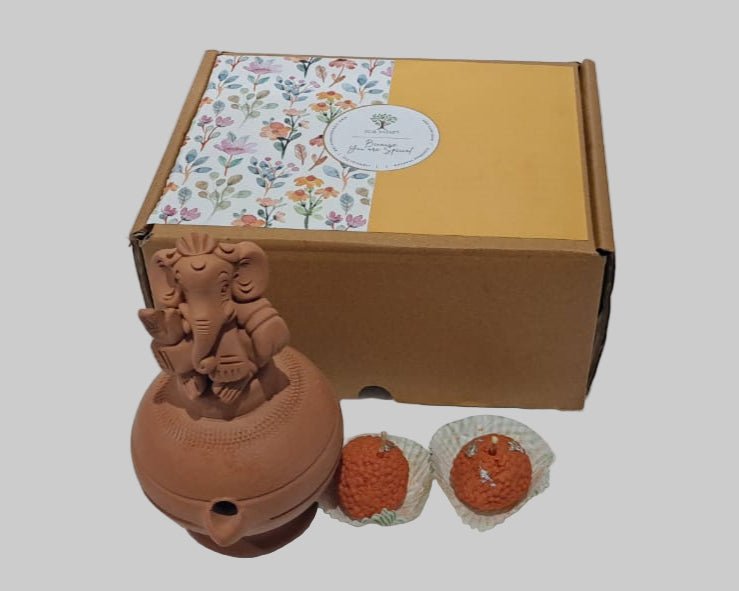 Magic Lamp & Candles Gift Box - ECOBASKETINDIA