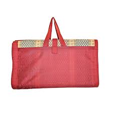 NATURAL RIVER GRASS 3FOLD MATS (MAROON/RED) - ECOBASKETINDIA