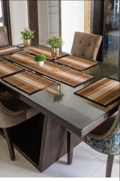 RIVER GRASS  13 PC DINING SET 1 Runner, 6 table mats and 6 Coasters