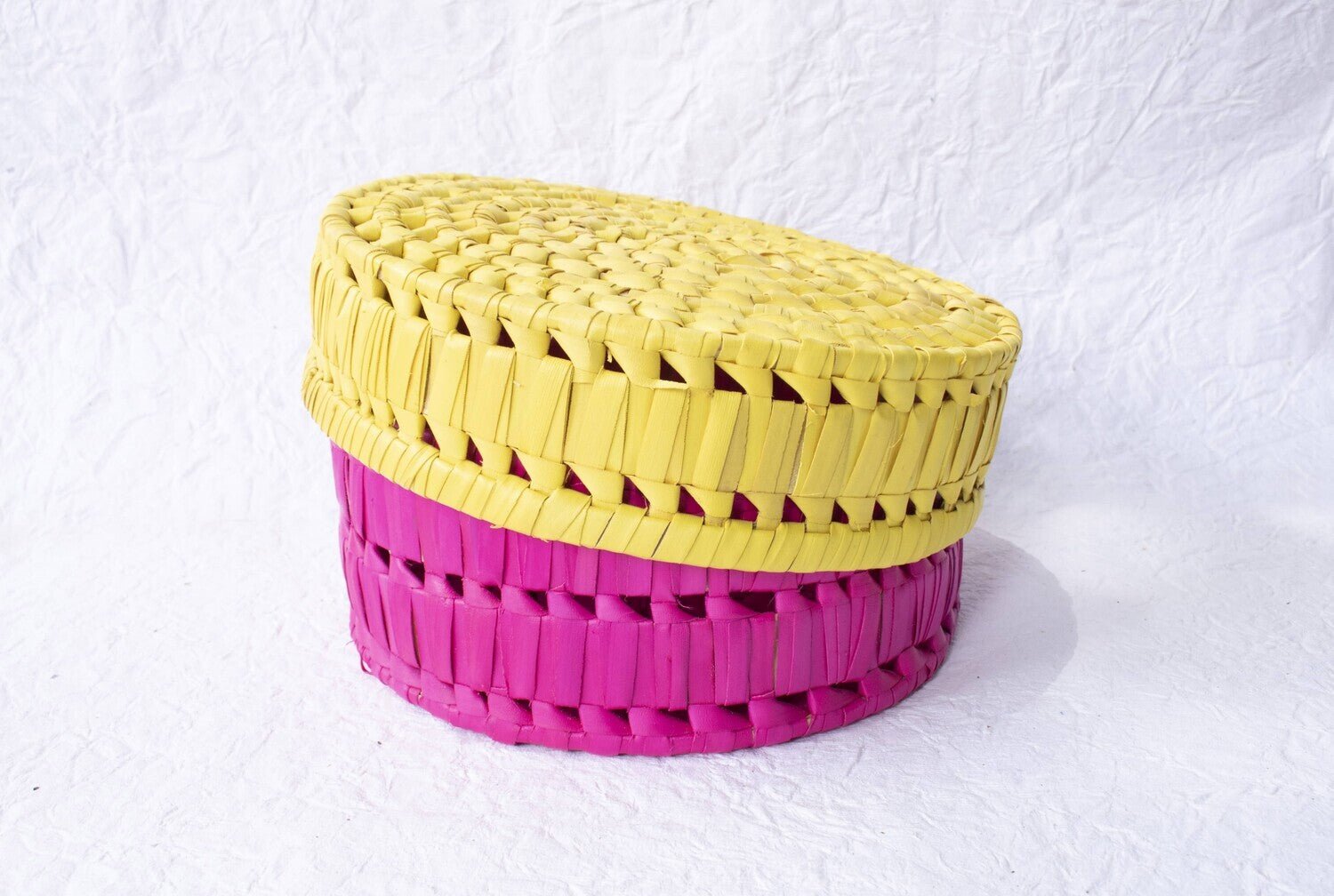 Round Basket with Cap - ECOBASKETINDIA