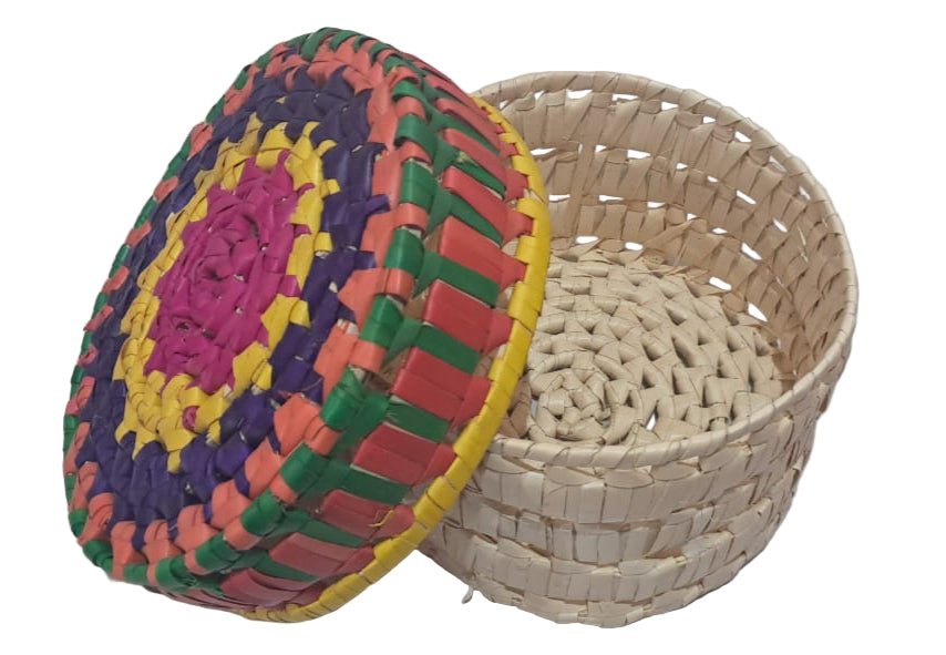 Round Basket with Cap (Big) - ECOBASKETINDIA