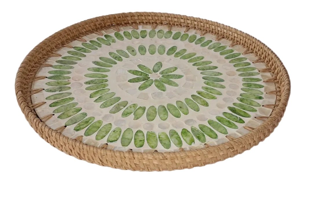 Round Coaster Tray - ECOBASKETINDIA