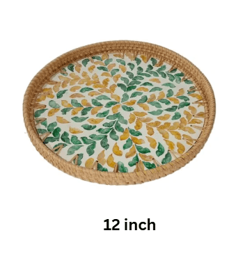 Round Coaster Tray - ECOBASKETINDIA