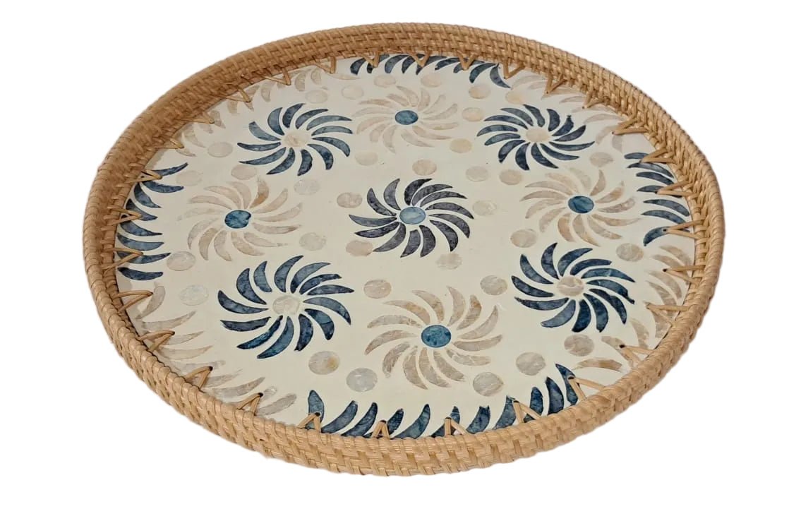 Round Coaster Tray - ECOBASKETINDIA