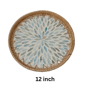 Round Coaster Tray - ECOBASKETINDIA