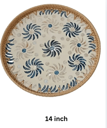 Round Coaster Tray - ECOBASKETINDIA