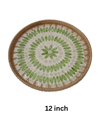 Round Coaster Tray - ECOBASKETINDIA
