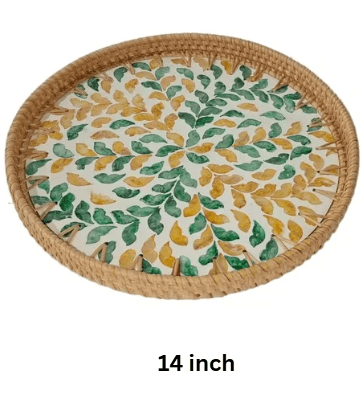 Round Coaster Tray - ECOBASKETINDIA