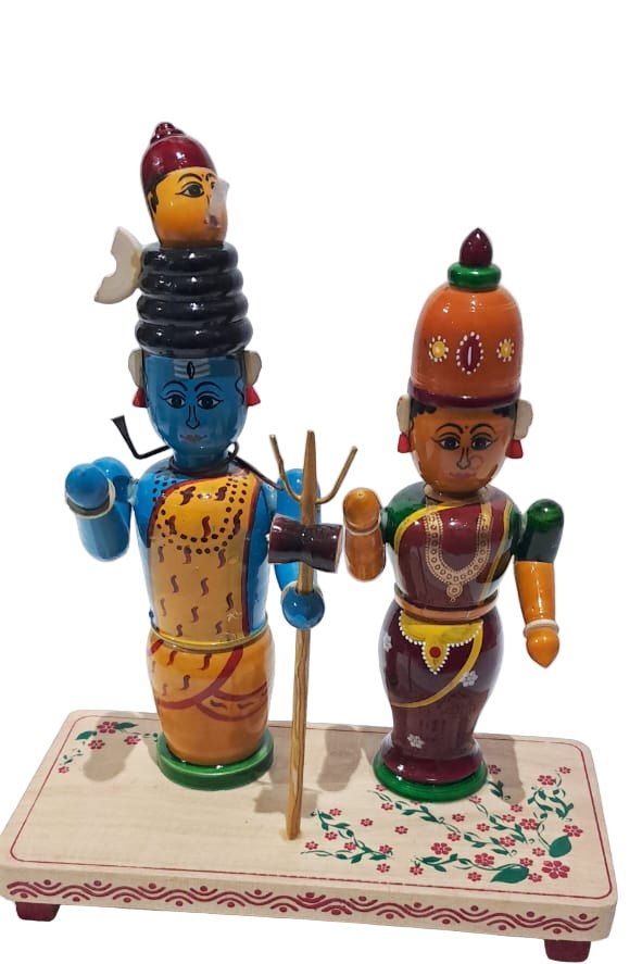 Shiva Parvathi ( 9*6.5 inch) - ECOBASKETINDIA