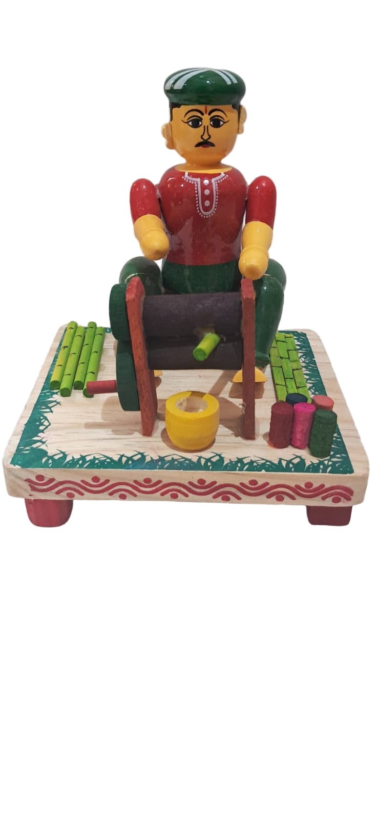 Sugarcane Selling Man (5 inch ) - ECOBASKETINDIA