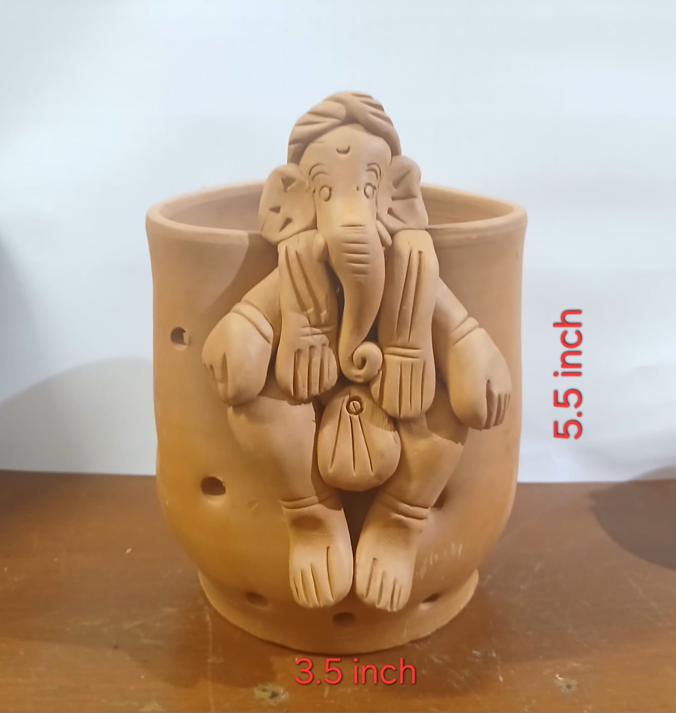 Terrakota Ganesh Pen Holder - ECOBASKETINDIA